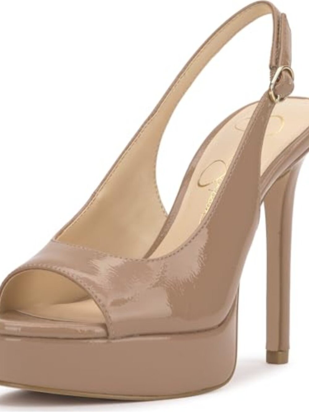 Faux Leather Slingback Platform Pump Stiletto Heel